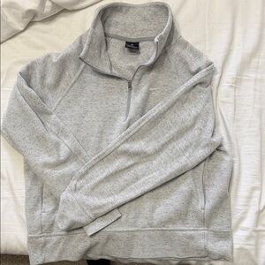 Nike Women's Light Gray Half-Zip Sweatshirt